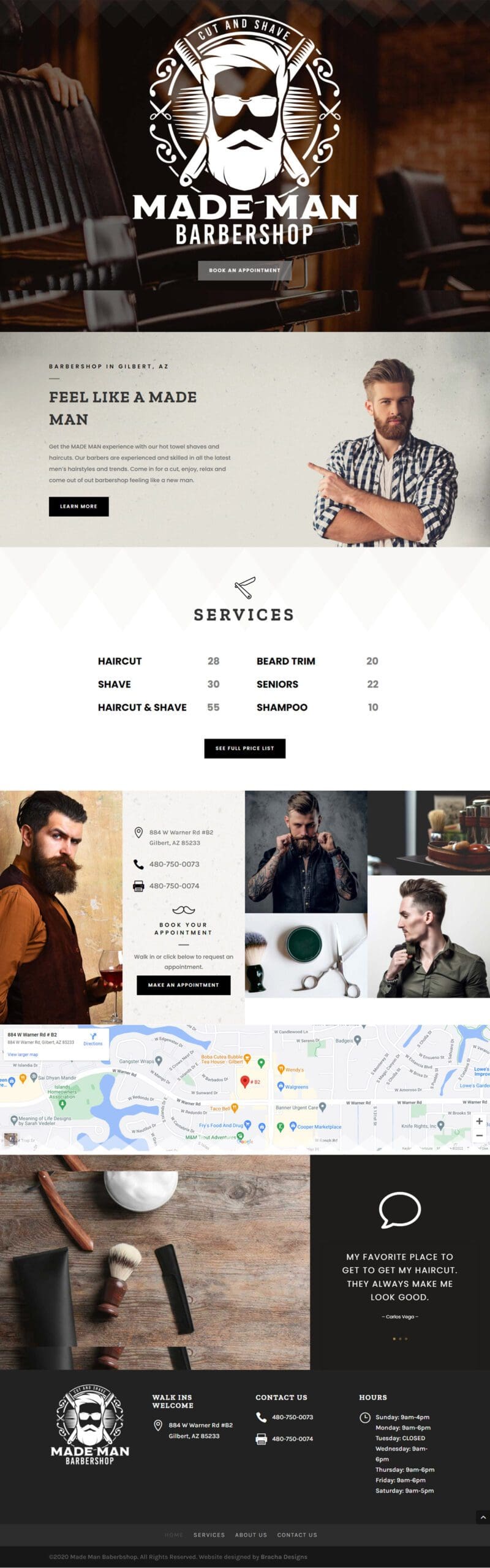 Men’s Barbershop Website
