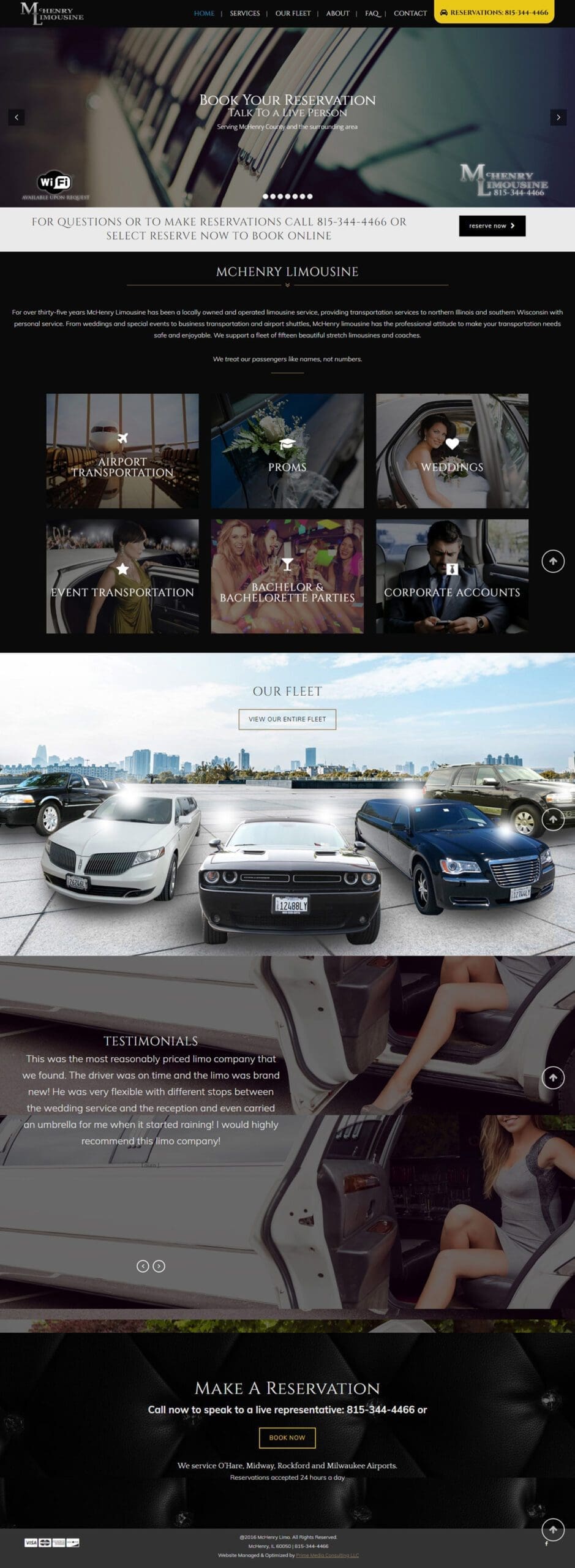 Limousine Service Website