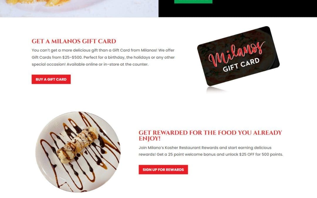 Kosher Italian Restaurant Website