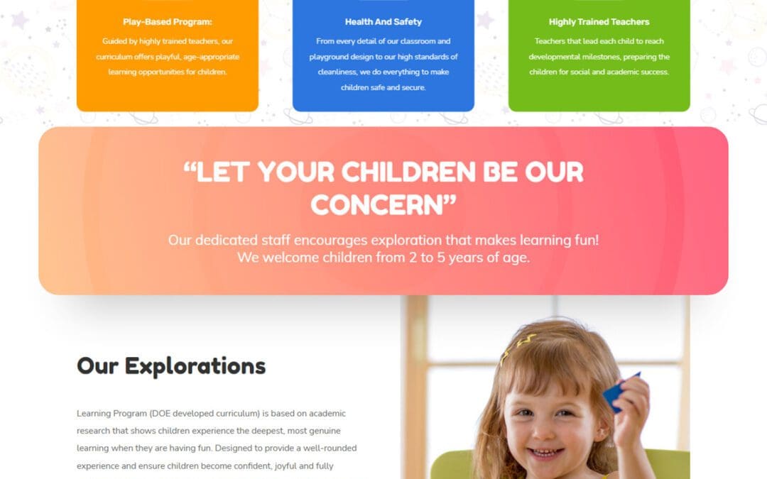 Childcare and Educational Programs Website
