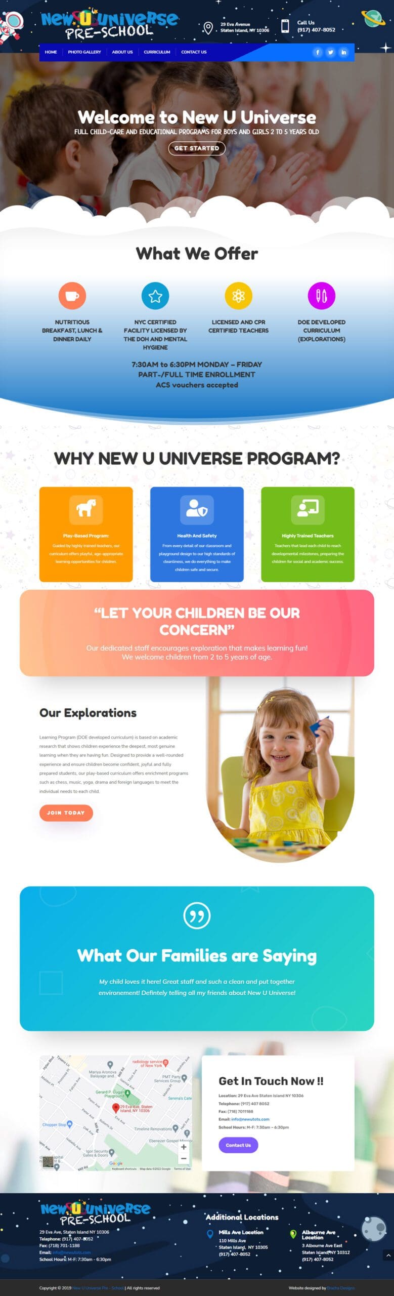 Childcare and Educational Programs Website