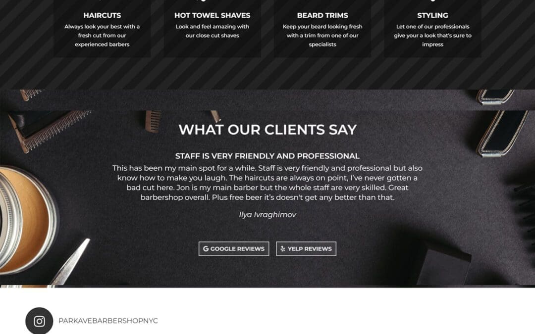 New York City Barbershop Website