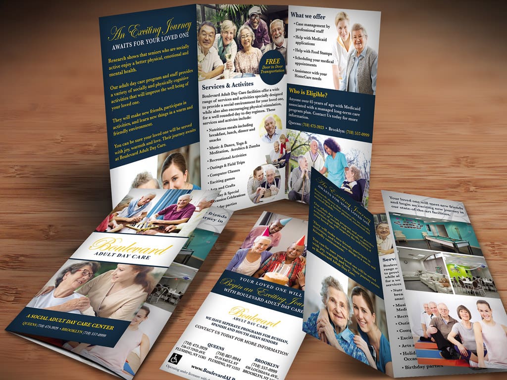 adult daycare brochure design