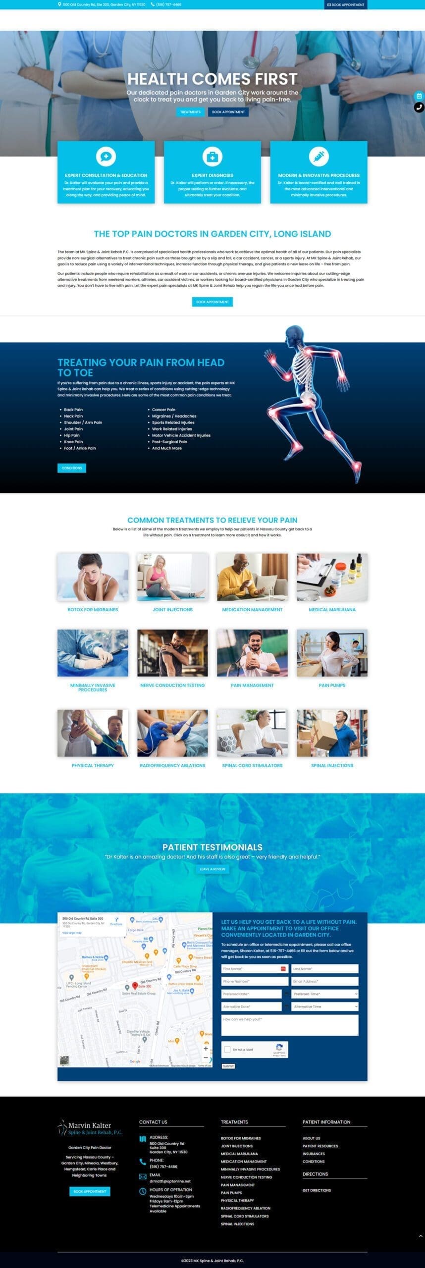 Spine & Joint Rehab Website
