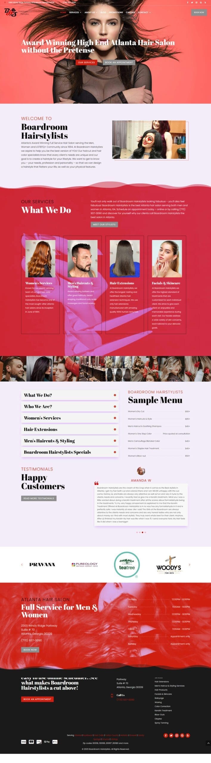 Atlanta Hair Salon Website