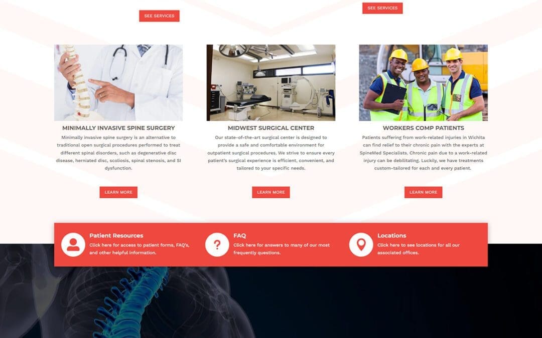 Neurosurgery and Pain Care Provider Website
