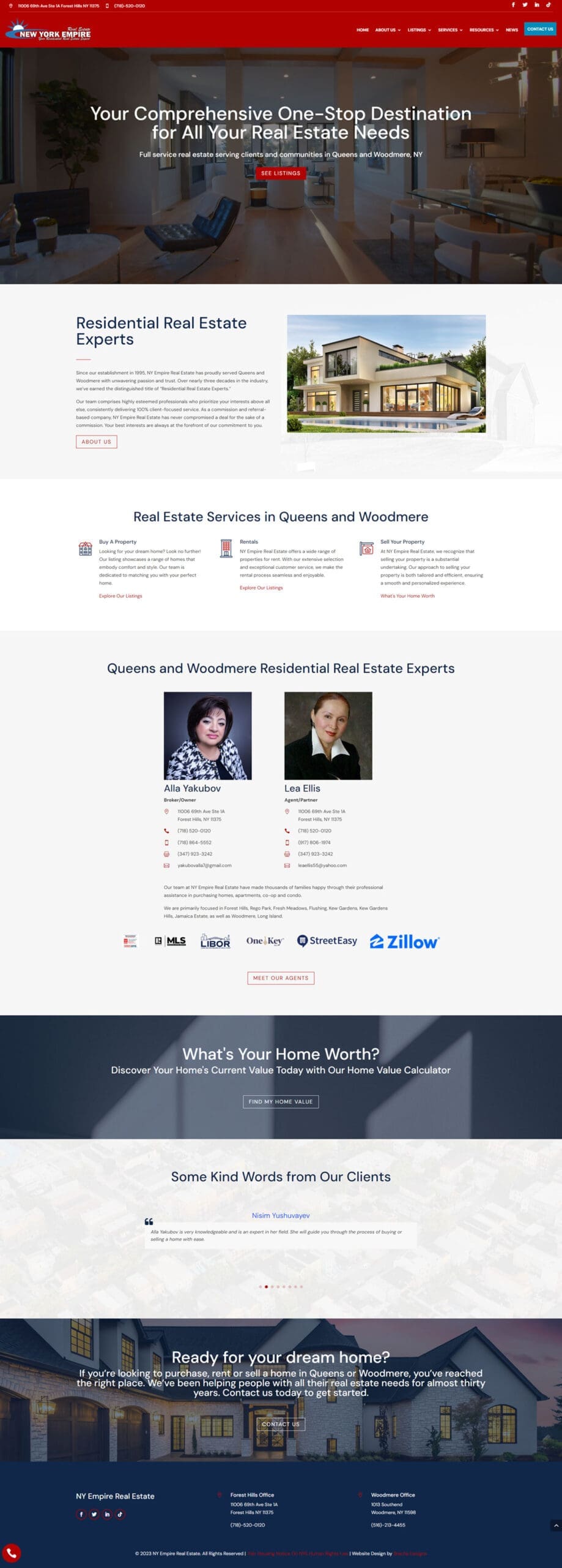 Real Estate Services Website