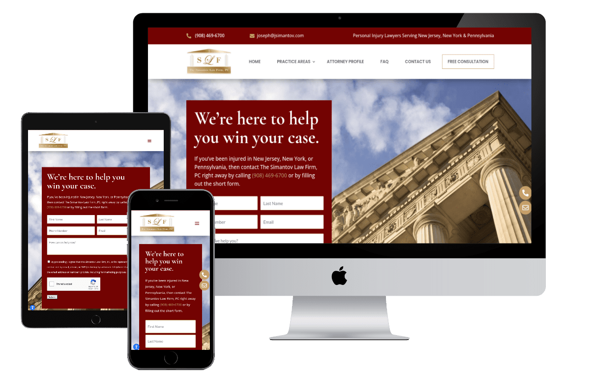 Website Design Simantov Law 1