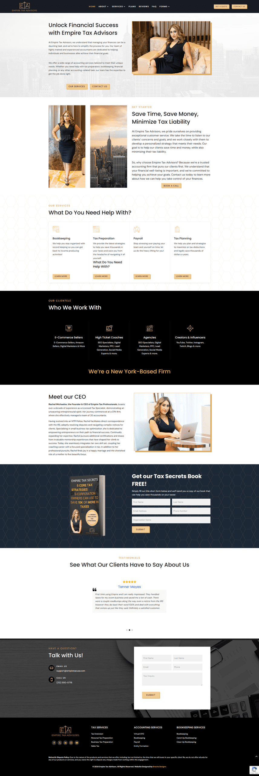 Tax Advisor Website