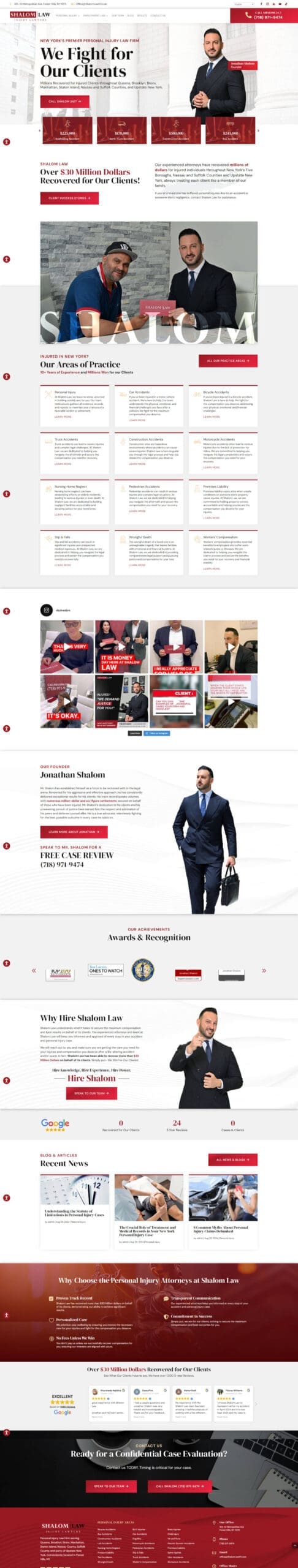 Personal Injury Lawyer Website
