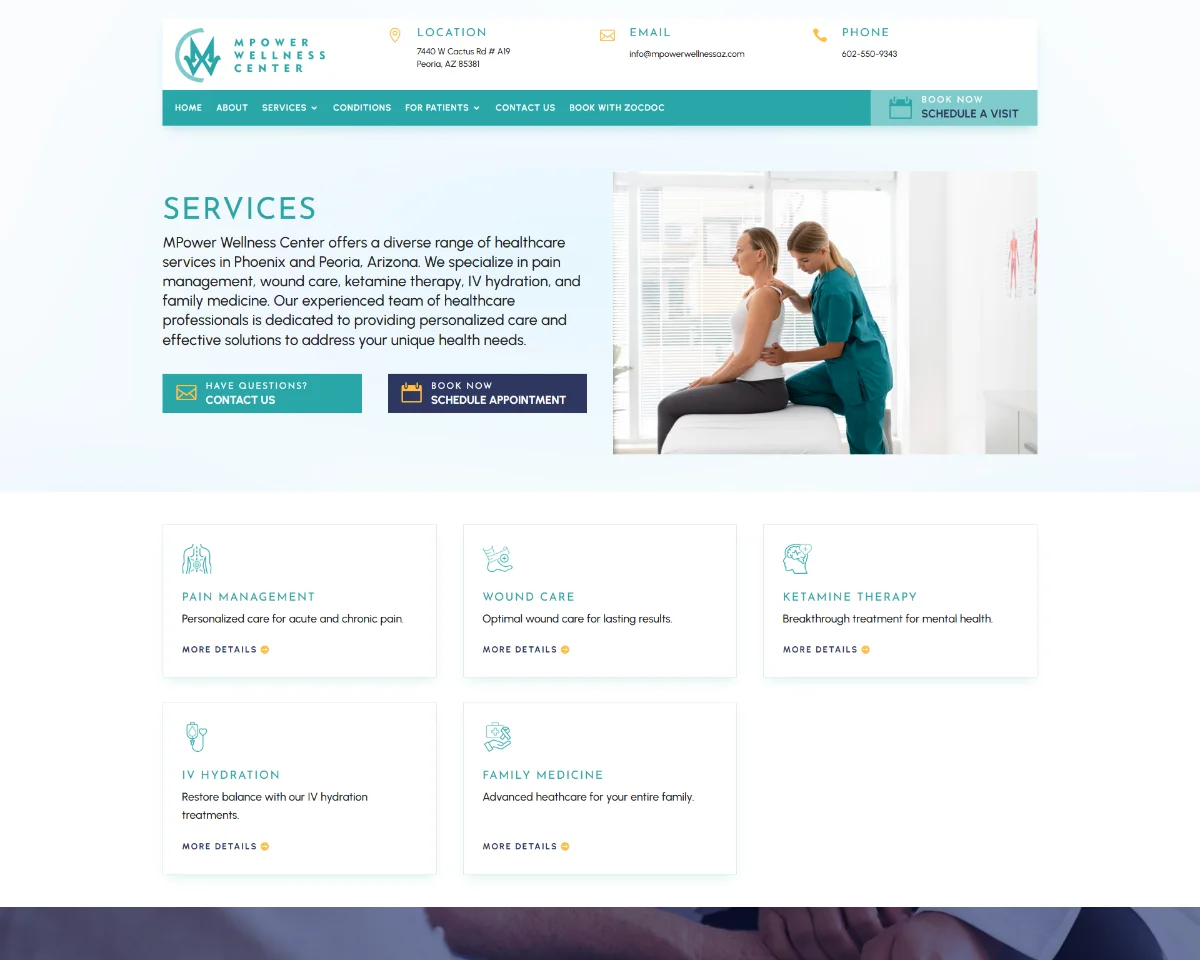 Website Design | MPower Wellness Center Website Design | MPower Wellness Center