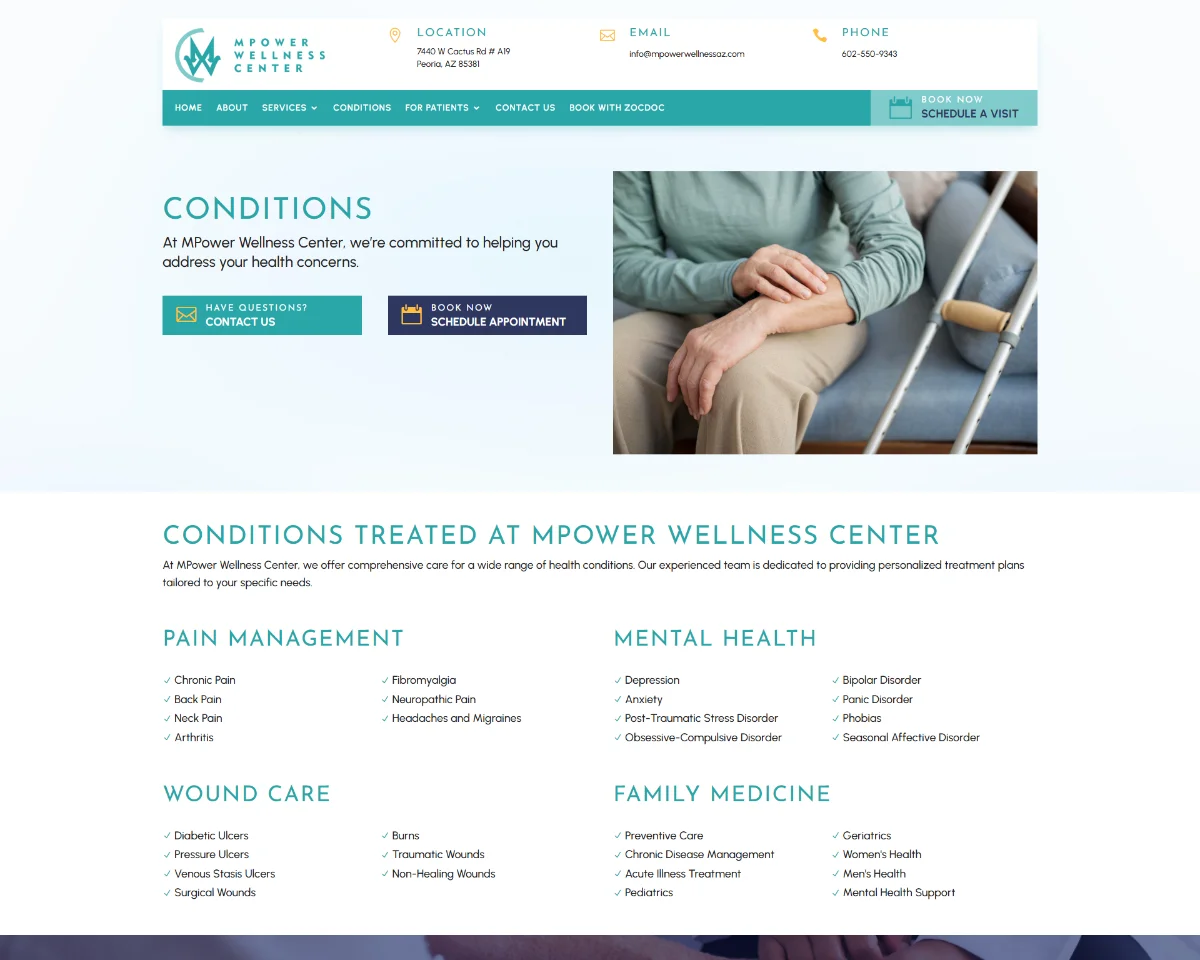 Website Design | MPower Wellness Center Website Design | MPower Wellness Center